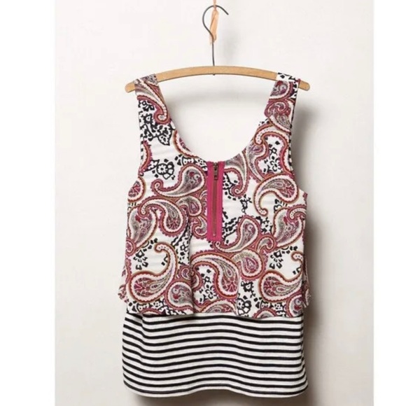 Anthropologie meadow rue throughway paisley print top - Picture 2 of 4